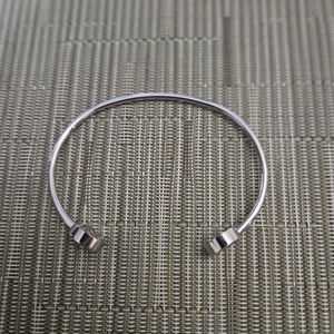 Silver Atom Cuff Bracelet